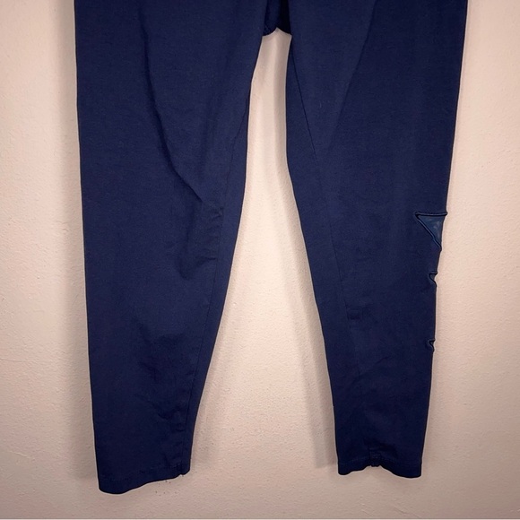 Medium C And C Blue Lighting Bolt Mesh Leggings Casual Stretch Ankle Cropped - Picture 6 of 12